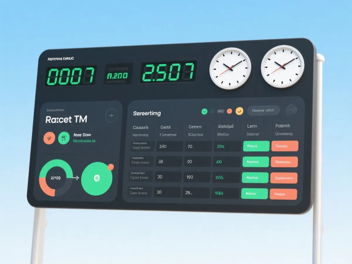 Race draw timing dashboard illustration